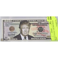 DONALD TRUMP 1 MILLION DOLLAR NOTE