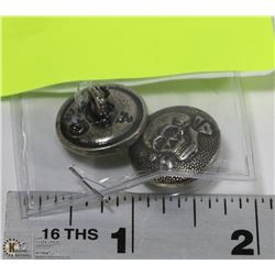PAIR OF GERMANY WWII SS BUTTONS - MARKS ON BACK