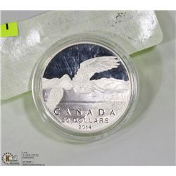 CANADIAN 2014 FIFTY DOLLAR SILVER COIN