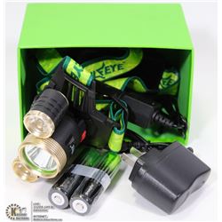 6000 LUMEN LED TACTICAL HEADLAMP WITH LITHIUM