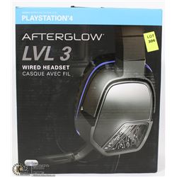 PLAYSTATION 4 AFTERGLOW LEVEL 3 WIRED HEADSET