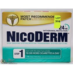 NICODERM STEP 1 BOX OF 14 CLEAR PATCHES