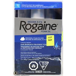 ROGAINE BOX WITH 3 MONTH SUPPLY-THREE 60 GRAM CANS