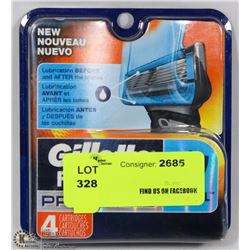 PACK OF 4 GILLETE FUSHION PRO SHEILD CARTRIDGES