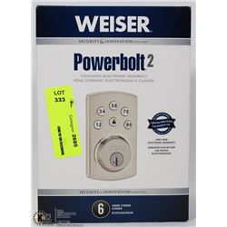 WEISER POWER BOLT 2 TOUCH PAD ELECTRONIC DEADBOLT