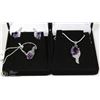Image 1 : NATURAL AMETHYST PENDANT,EARRINGS,RING & CZ 3PCS S