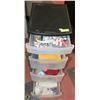 Image 1 : BLACK 5-TIER STORAGE CONTAINER FULL OF