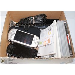 BOX W/2 SONY PSP CONSOLES (1 BLACK &