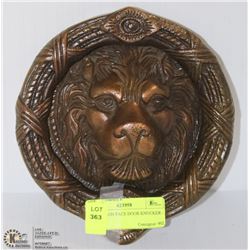 METAL LION FACE DOOR KNOCKER -