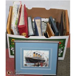 BOX W/TITANIC FRAMED NEEDLEPOINT, WOOD