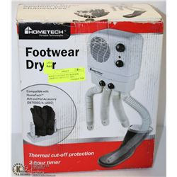 HOMETECH FOOT WEAR DRYER ,THERMAL SHUT-OFF  AND