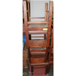 LOT OF 4 OAK NEWLY RECOVERED CHAIRS