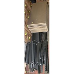LOT OF UNASSEMBLED METAL SHELVING UNITS