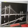 Image 1 : 40X55" FRAMED B&W BRIDGE PICTURE