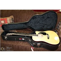GIOVANNI A ACOUSTIC/ELECTRIC GUITAR WITH HARD CASE