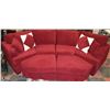 Image 1 : NEW 1799 RED VELVET SECTIONAL W/2 OTTOMANS