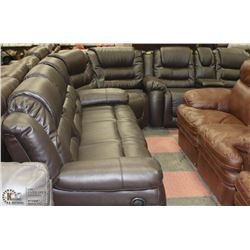 NEW DELUXE DARK BROWN LEATHERETTE SECTIONAL