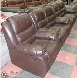 NEW MARTIN BROWN LEATHERETTE 3PCS SOFA SET