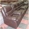 Image 1 : NEW MARTIN BROWN LEATHERETTE 3PCS SOFA SET