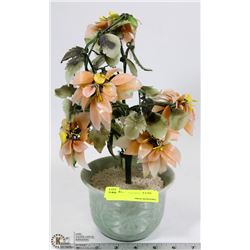 NATURAL STONE ART GLASS FLOWER ARRANGEMENT