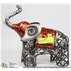 Image 1 : METAL DECORATIVE ELEPHANT - 12"L X 10.5"H