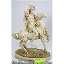 ARES ON HORSE STATUE - 11"L X 16"H