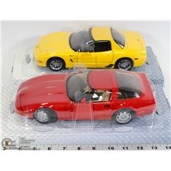 FLAT OF 2 CORVETTES  SCALE 1:18