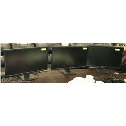SET OF 3 DELL COMPUTER MONITORS