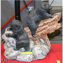 LARGE BEAR CUB STATUE GARDEN DÉCOR