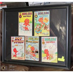 5 FRAMED DEVIL KIDS COMICS