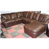 Image 1 : SHOWHOME 3-PC DARK BROWN LEATHER