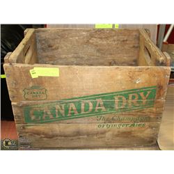 VINTAGE CANADA DRY WOOD CRATE