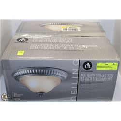 MIDTOWN COLLECTION 13" FLUSHMOUNT LIGHT FIXTURE