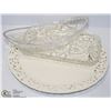 Image 1 : 2 CRYSTAL SERVINGWARE & BOWRING SERVING PLATTER