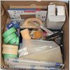 Image 1 : LARGE BOX W/PAINTERS TOOLS AND SUPPLIES