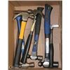 Image 1 : BOX W/7 HAMMERS, BALLPEEN, CLAW,