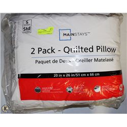 TWO PACK QUILTED STANDARD PILLOWS