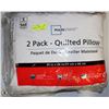 Image 1 : TWO PACK QUILTED STANDARD PILLOWS