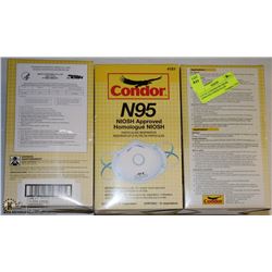 LOT OF 3 CONDOR N95 NIOSH APPROVED PARTICULATE