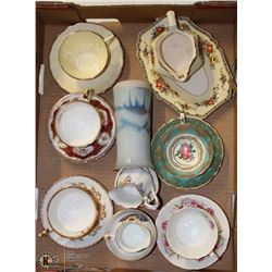 FLAT OF CHINA CUPS AND MORE INCLUDING  ASSORTED