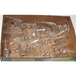 6 CRYSTAL GOBLETS