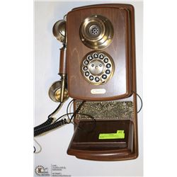 RETRO STYLE WOODEN WALL PHONE