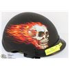 Image 1 : MOTORCYCLE HELMET WITH FLAMING SKULLS SIZE XS