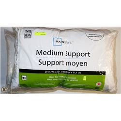 PAIR OF MAINSTAYS MEDIUM SUPPORT STANDARD PILLOWS