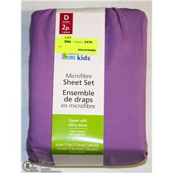 PURPLE DBL SIZE MICROFIBRE SHEET SET