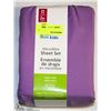 Image 1 : PURPLE DBL SIZE MICROFIBRE SHEET SET