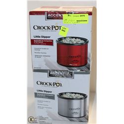 TWO CROCK POT LITTLE DIPPERS-ONE HAS NO LID