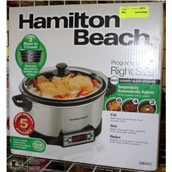 HAMILTON BEACH PROGRAMMABLE SLOW COOKER