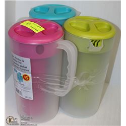 BUNDLE OF 3 FIVE PC PITCHER AND TUMBLER SETS
