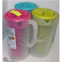 BUNDLE OF 3 FIVE PC PITCHER AND TUMBLER SETS